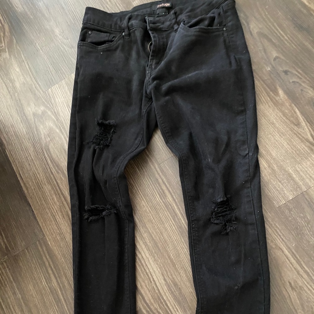 Black ripped jeans